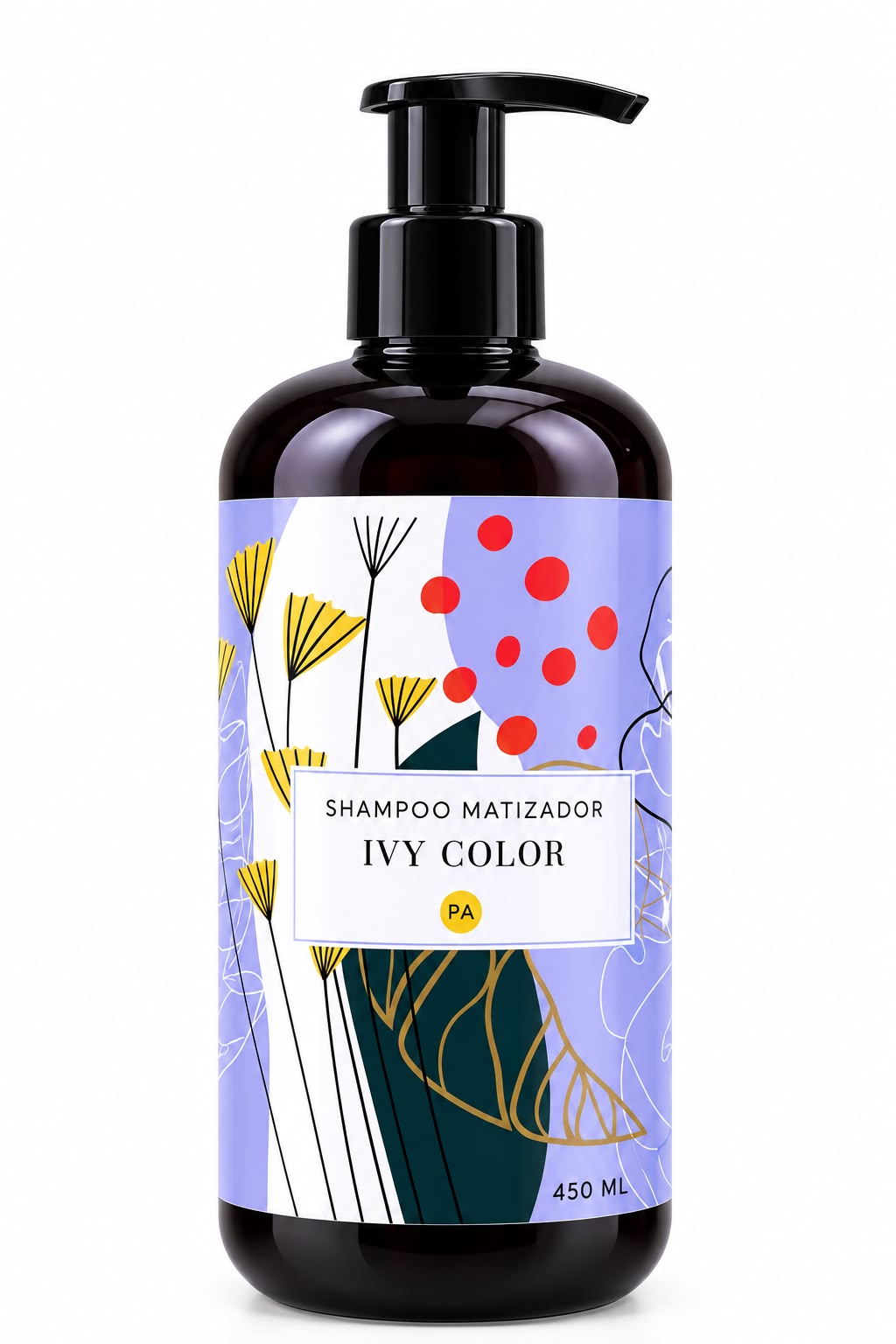 Shampoo Matizador Violeta Ultra Rápido Ivy Color (450 ml) – Rubio Perfecto en 30 Segundos